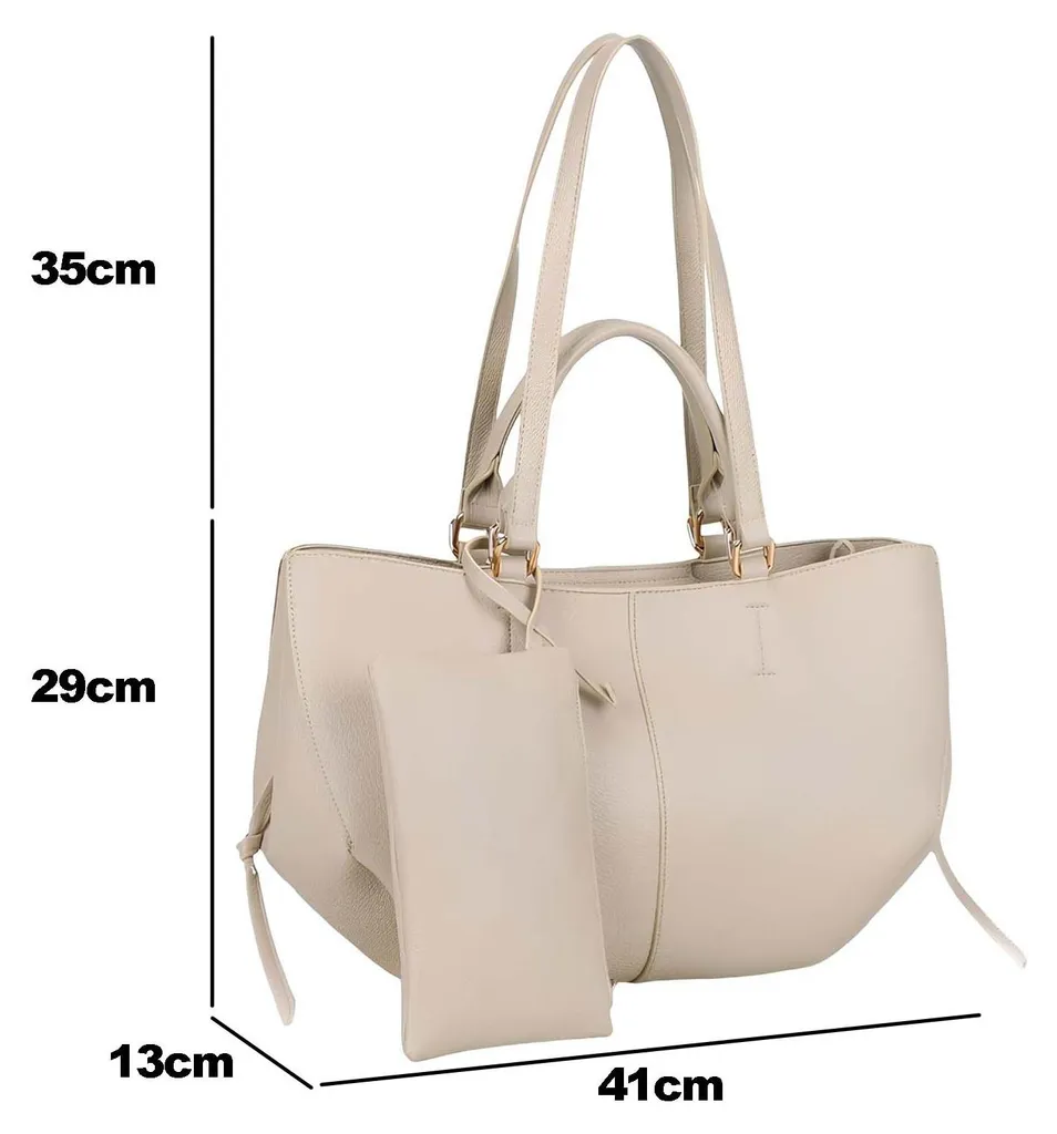 Sac à main beige Gallantry ordonné avec sa pochette fermée