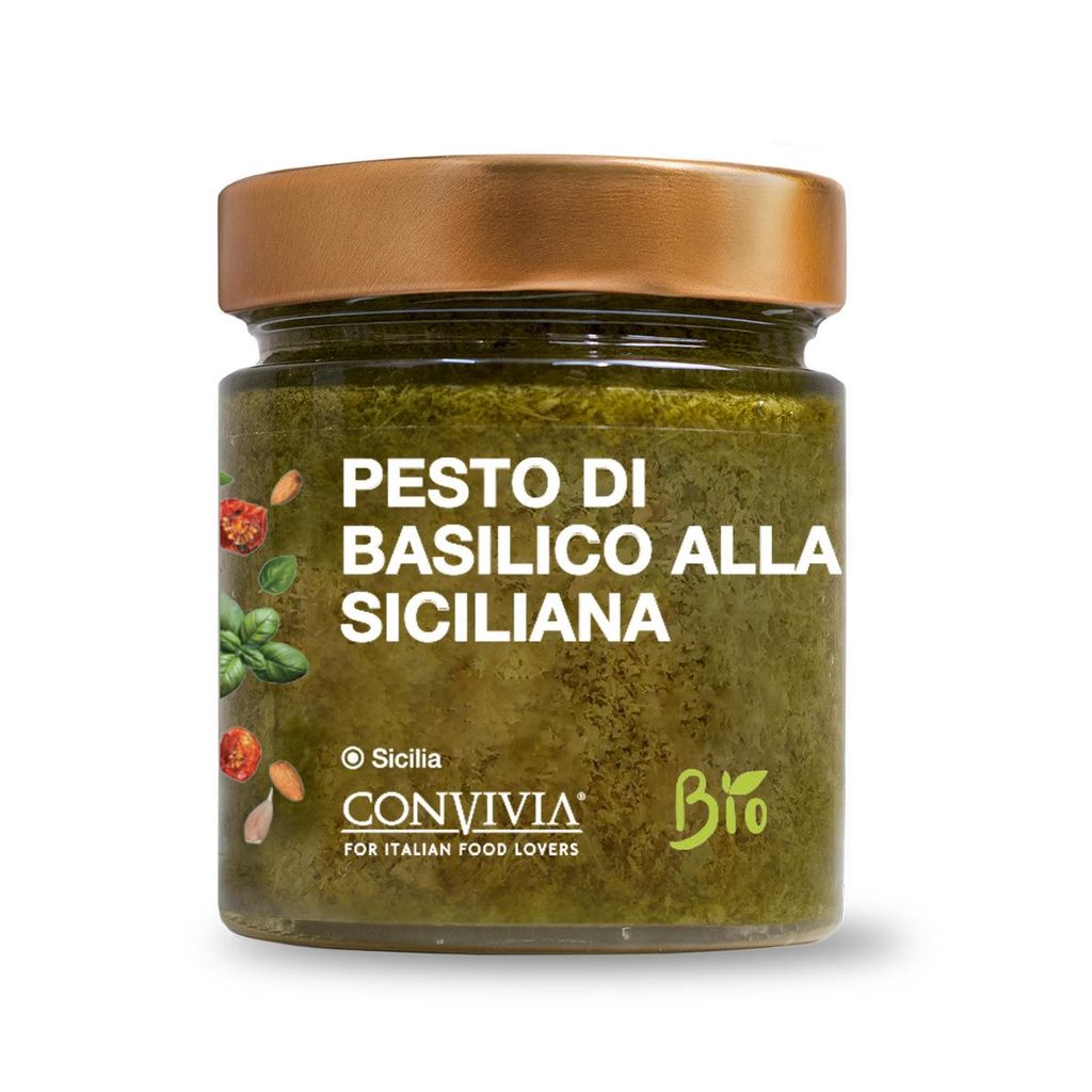 -Basilikumpesto nach sizilianischer Art, 190 g - Convivia Produktbild 