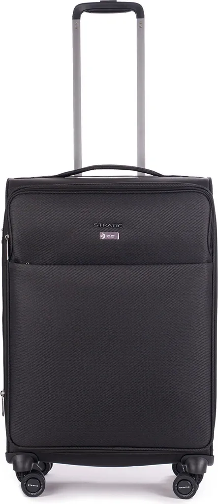 Valise Stratic Light+ Trolley Noir 67 cm – Bagage rigide soute élégant