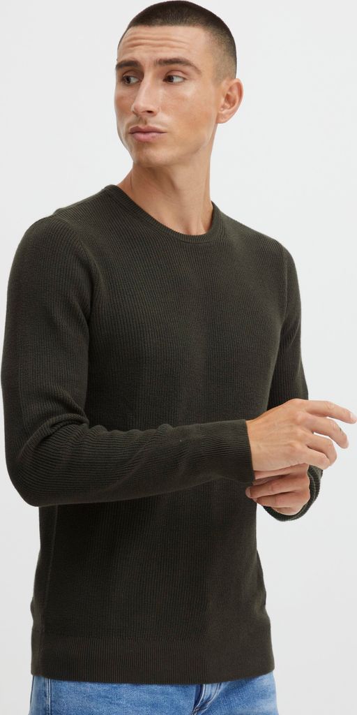 Blend BHCodford Herren Strickpullover Feinstrick Pullover mit Rundhalsausschnitt O-Neck Meliert