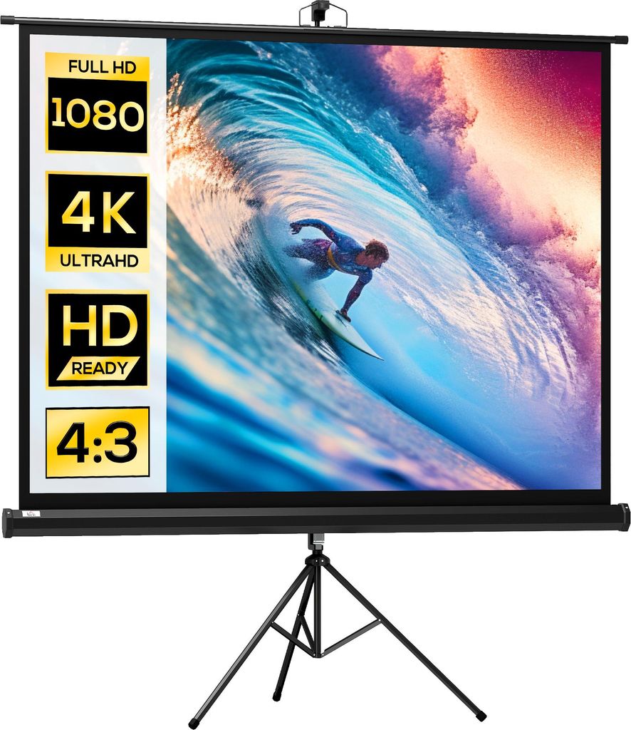 Schermo per videoproiettore HOMCOM con treppiede, formato Immagine del prodotto 