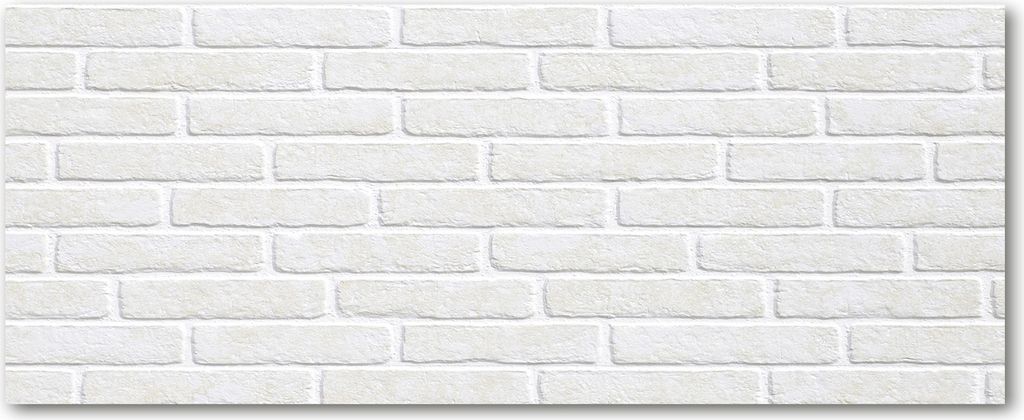 Tulup Leinwandbild - 125x50 cm - Wandkunst - Drucke auf Leinwand - Leinwanddruck - Sonstige - Weiß - Backsteinmauer