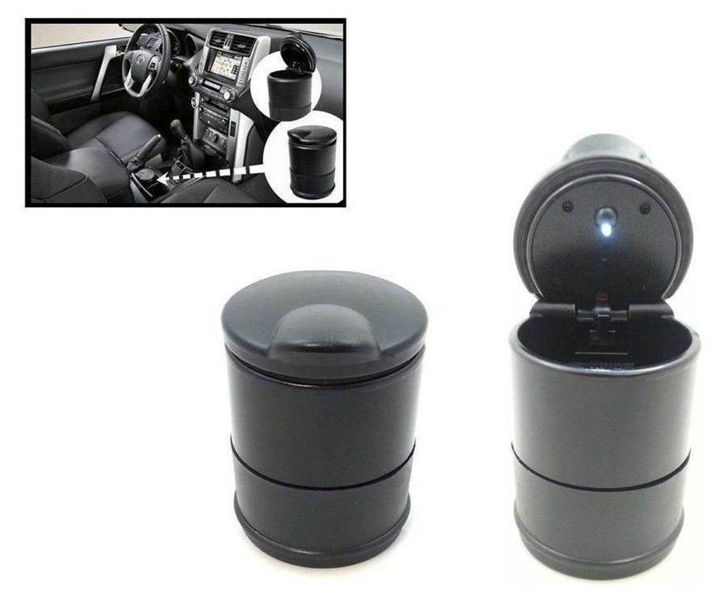 Tragbarer Aschenbecher mit blauem LED-Licht für Auto/Lkw/Büro