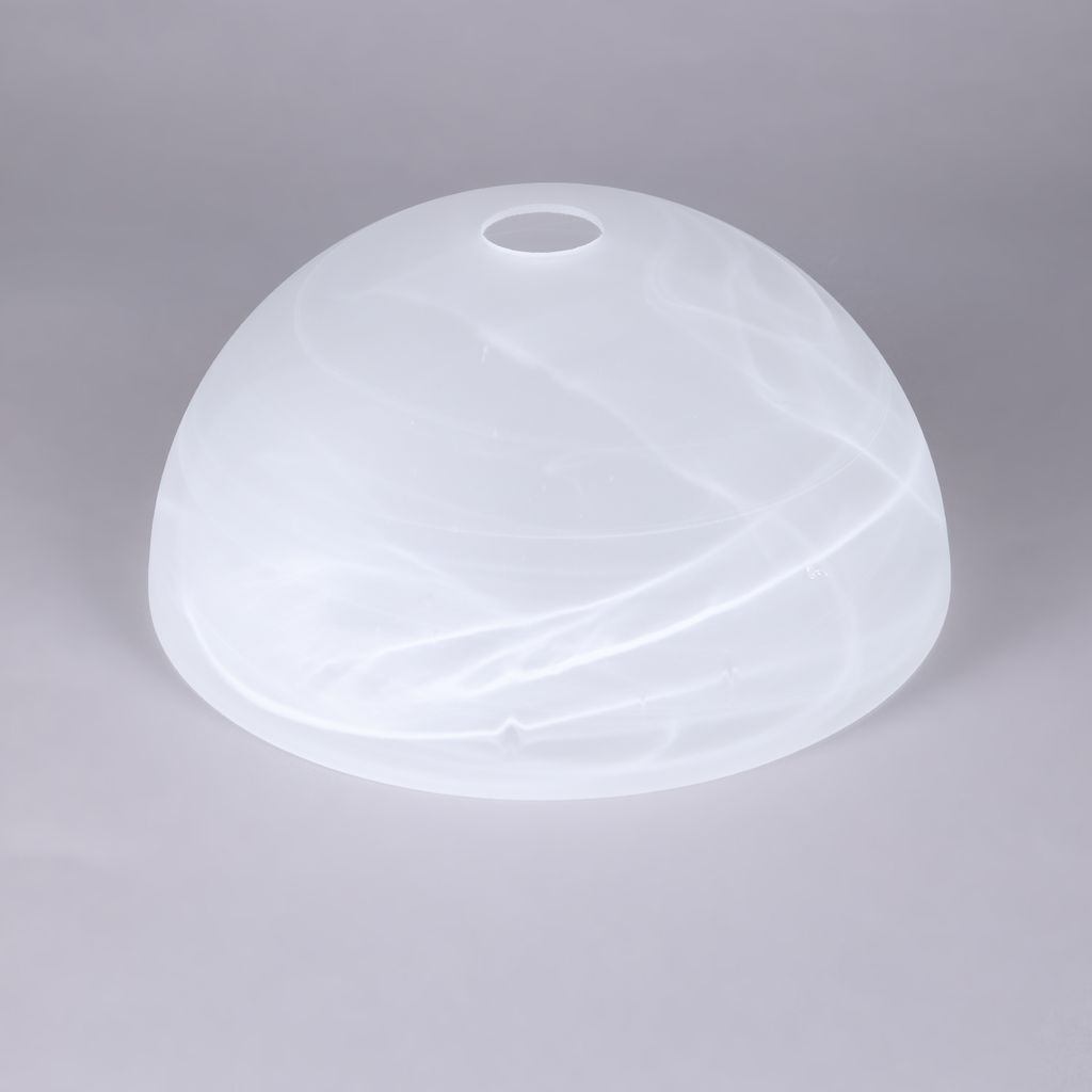 Alabasterglas Weiß 300 Lampenglas Ersatzglas Glasschirm Leuchtenglas E27 Rund 42mm Lochmaß Oben