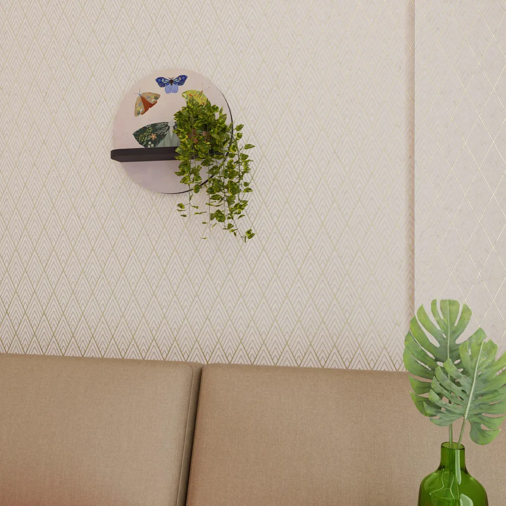 Étagère ronde noire MOTH : la solution rangement pour murs vides design