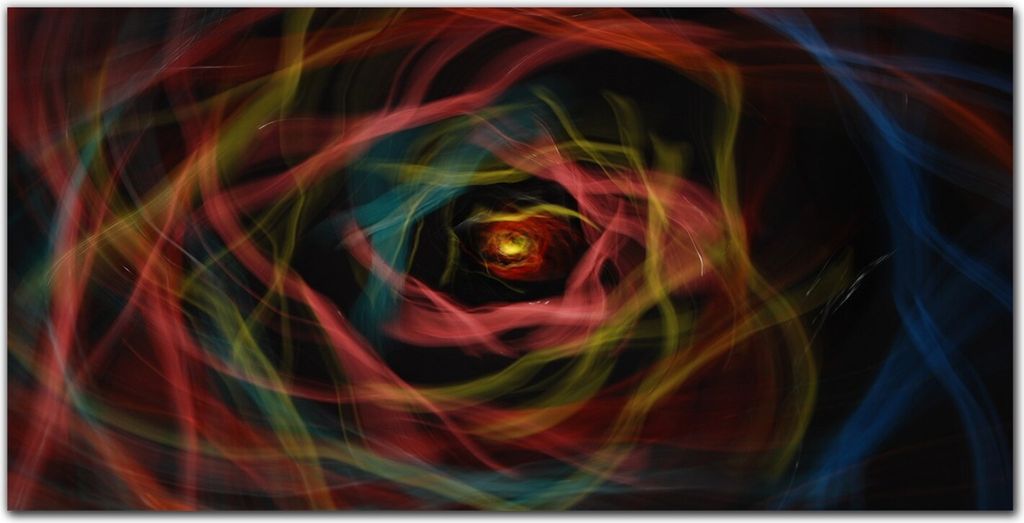 Coloray - Bild aus Glas - Glasbilder - 100 x 50 cm - Dekoration Wohnzimmer Wanddekoration Gehärtetes Glas Küche Glasblock mit Bild - Feuer Wirbel