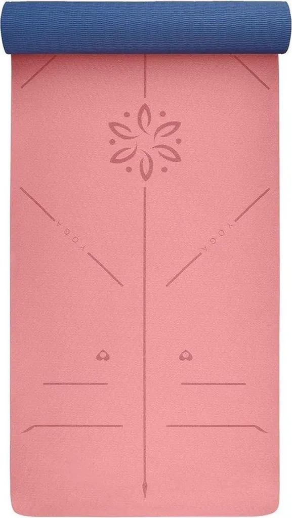 Tapis de Yoga pour Débutant et Confirmé avec Lignes de Guidage Corporel