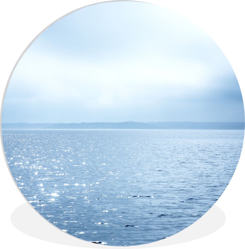 MuchoWow Rundes Wandbild - Runde Bilder Sommer - Meer - Berge Ø 30 cm Kreis Wanddekoration Kunststoff - Wandkreis - Wandschmuck - Schlafzimmer -...