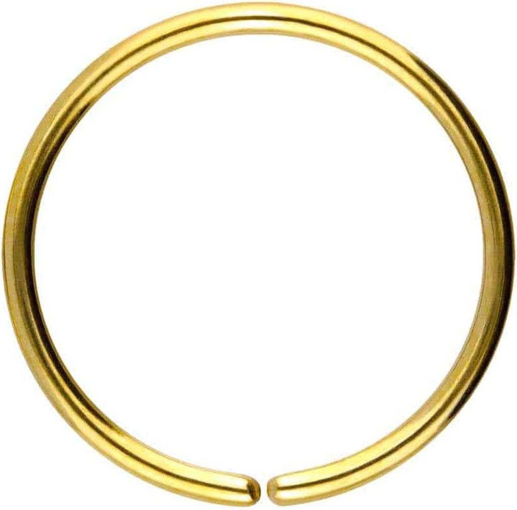 Titan O-Ring - biegbar Gold Innendurchmesser: 9mm + Stabstärke: 0,8mm