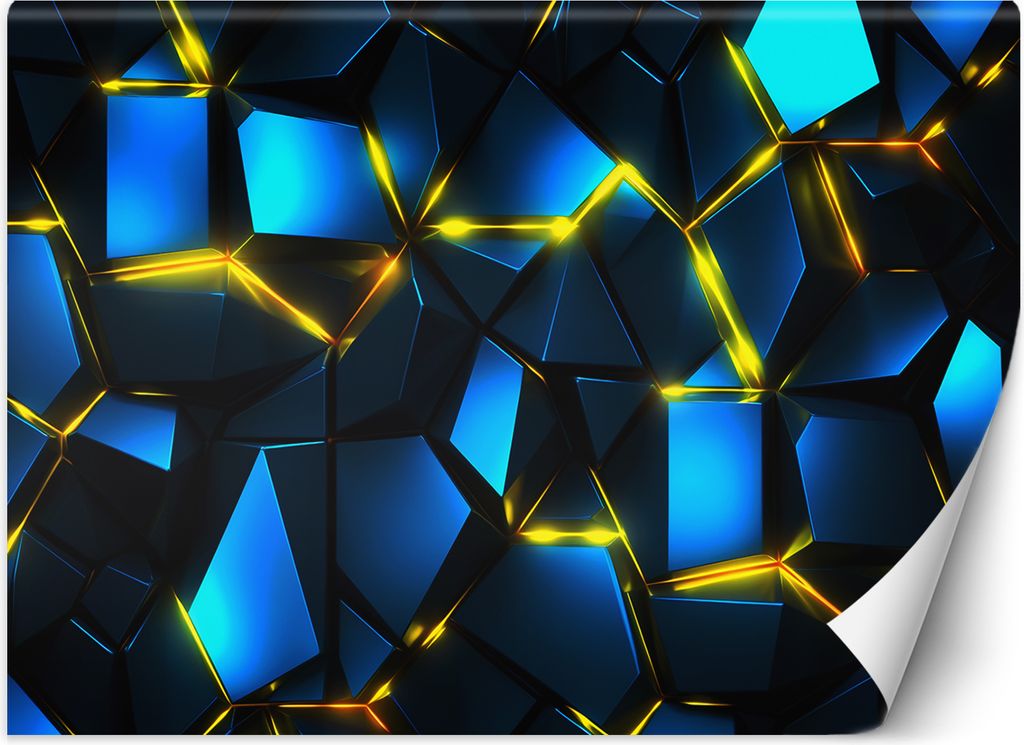 Vlies fototapete Geometrische Formen 250x175 cm Feeby Blau inkl. Kleber einfache Montage