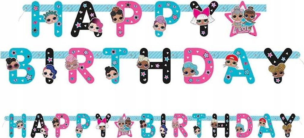 Happy Birthday Banner LOL ÜBERRASCHUNG Geburtstag 182cm Produktbild 