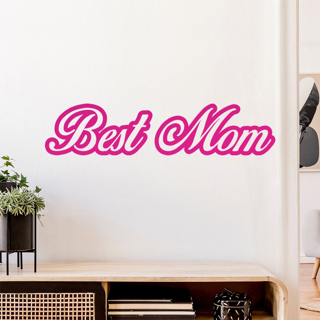 best Mom Mutter Familie Wandtattoo Wandaufkleber Wall Sticker - Dekoration, Küche, Wohnzimmer, Schlafzimmer, Badezimmer