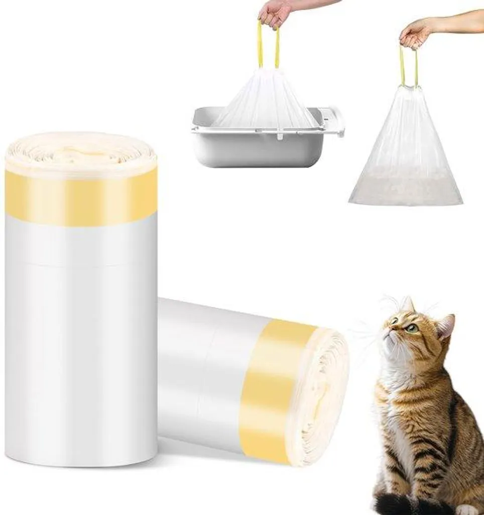 Sacs à litière pour chat format moyen 79x45 cm - Pack de 20 unités