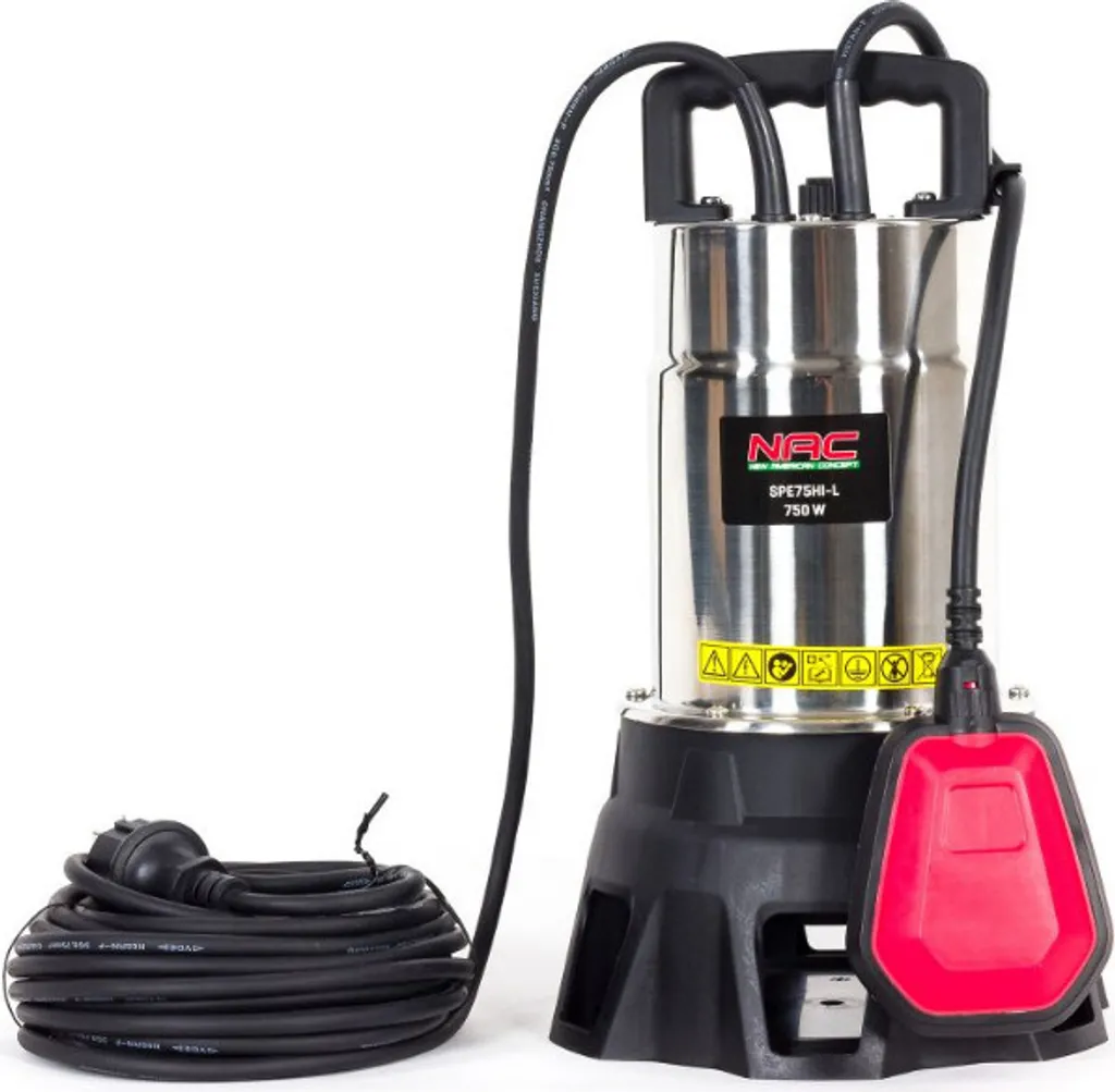 Pompe à eau sale pour vider piscine ou bassin : Nac 750w 15000l/h SPE