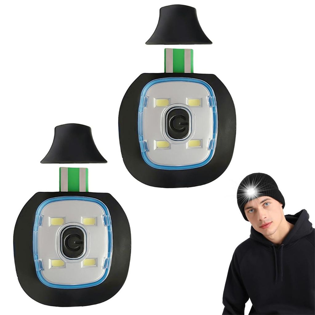2 Stück LED Ersatzlicht für Mütze,Wasserdichte Lichtlampe, Produktbild 