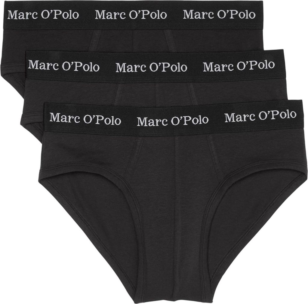 Marc O'Polo Herren Slip 3-Pack Essentials - Schwarz - Größe L