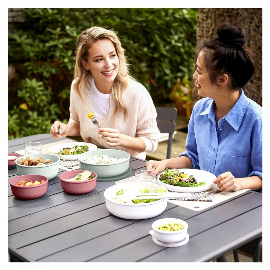 Mikrowellengeschirr Lumina - Frischhaltedosen mit Deckel für Kühlschrank, Gefrierschrank, Dampfgarer und Mikrowelle - 3000 ml - Nordic blue