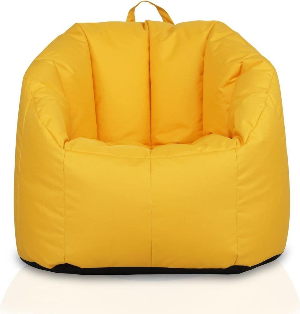 Ecopuf - Sitzsack Bean Bag Außen & Innen, 73 x 75 cm, Simone Gelb Nc4