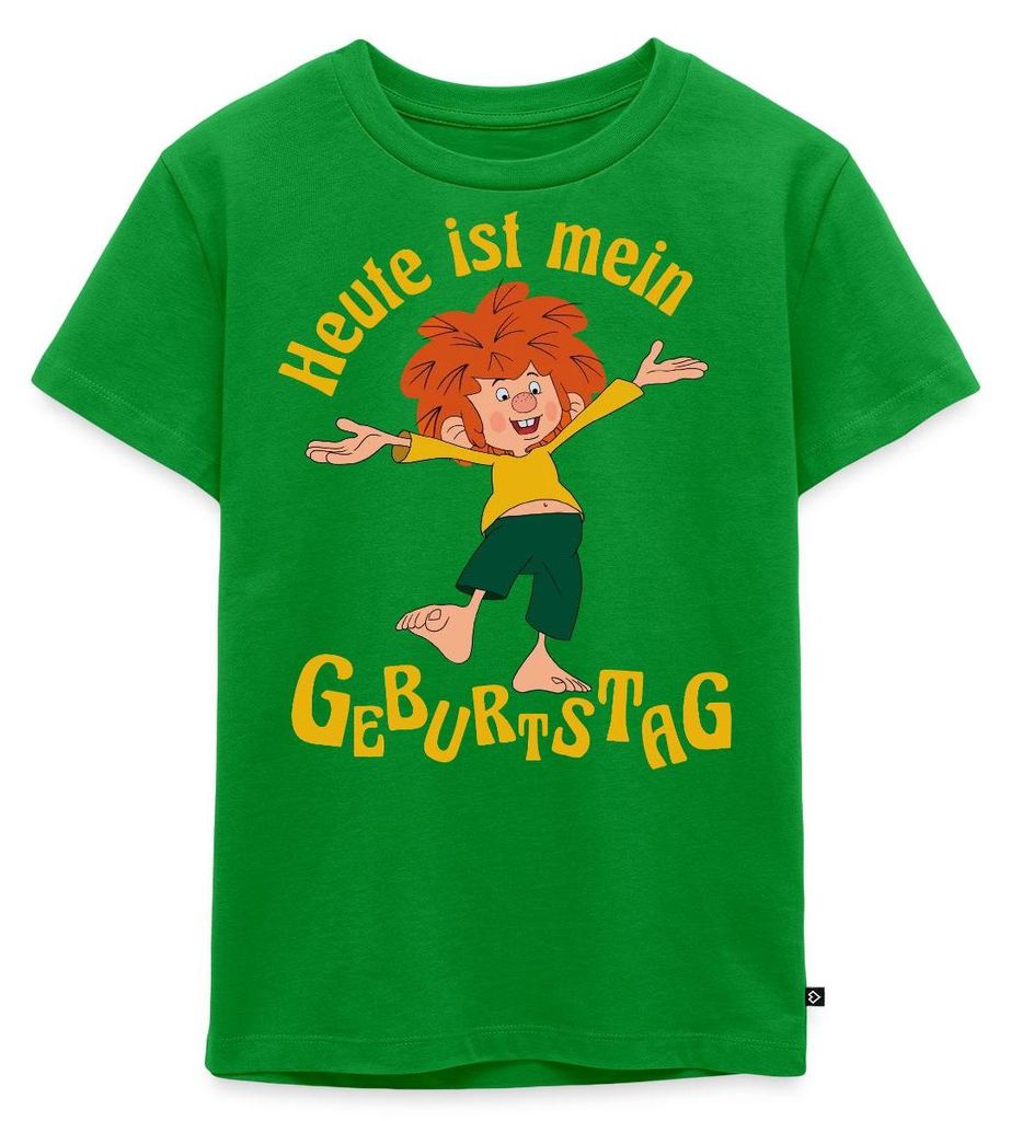 Spreadshirt Pumuckl Mit Spruch Heute ist Mein Geburtstag Kinder Premium T-Shirt, 122/128 (6 Jahre), Grün
