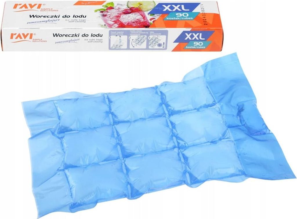 Samouzavírací sáčky na led RAVI XXL - 90 kostek Obrázek produktu 