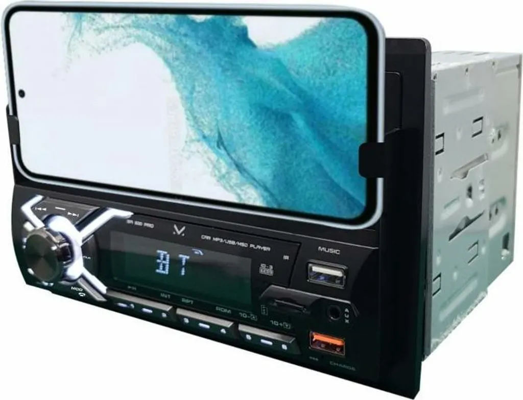 Majestic SA 600 PRO : Autoradio 2 DIN 180W Noir, USB + HP, Son Clair