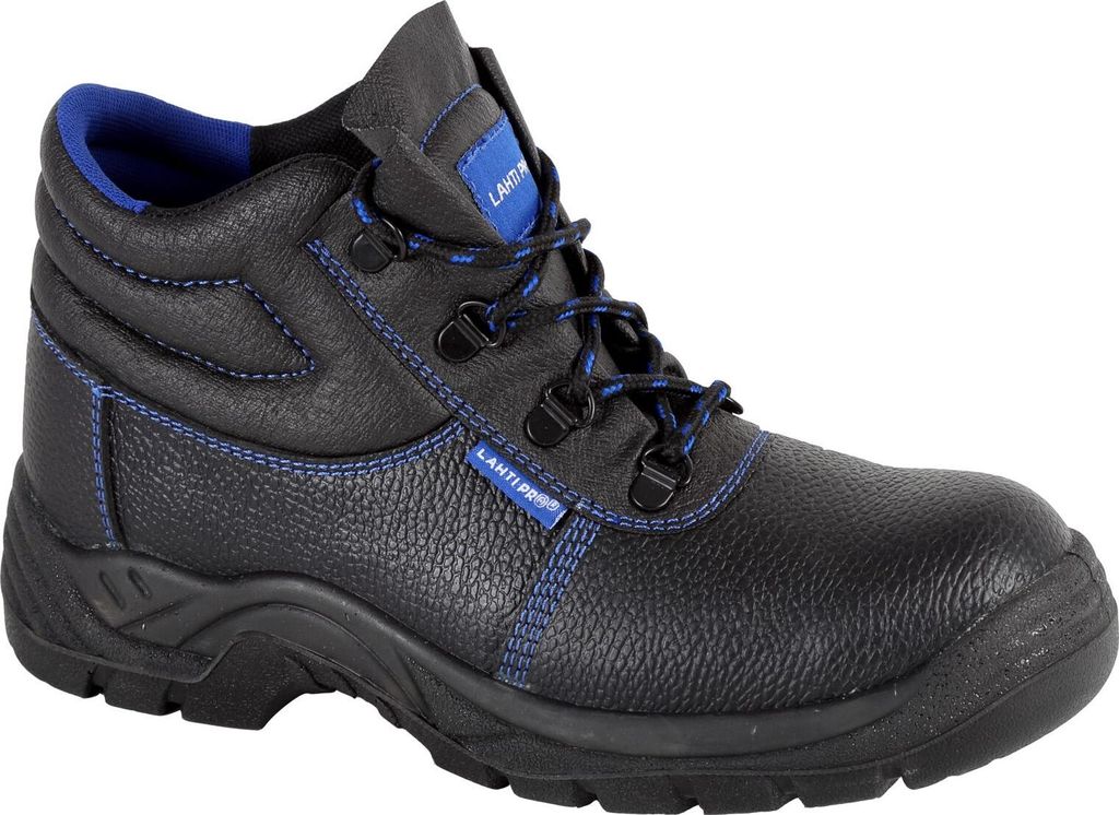 Schwarz-Blaue Lederstiefel, Sb Fo Sr, "46", Ce, Lahti