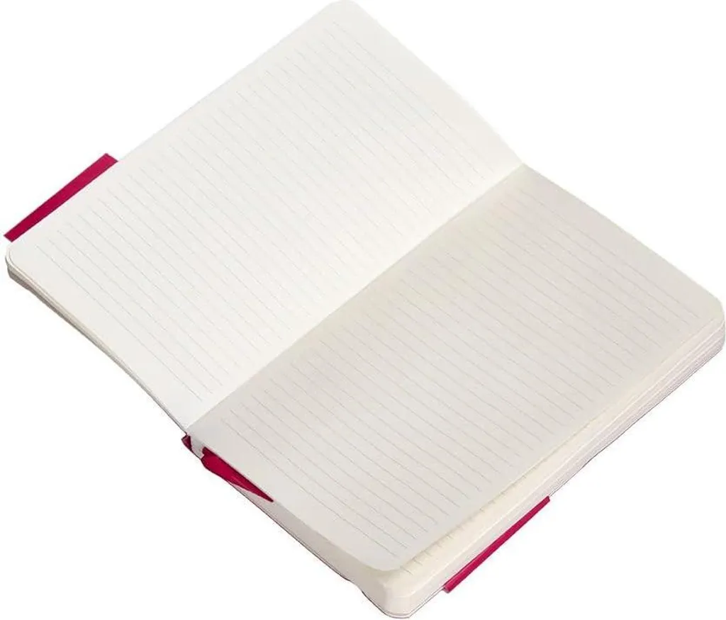 Carnet A6 avec élastique Bordeaux - 100 feuilles - Bloc-notes poche - 3