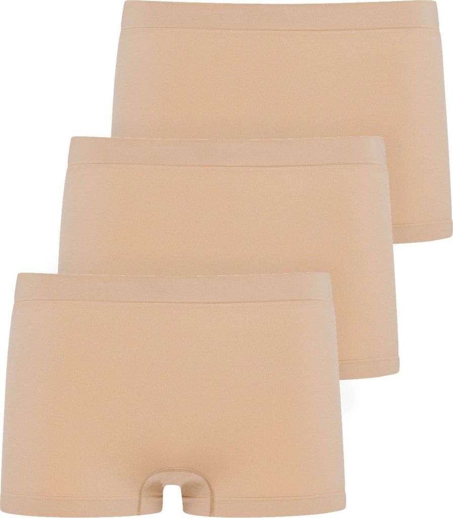 Jockey Damen Hipster, 3er Pack - Seamfree Boy Short, Stretch Beige L