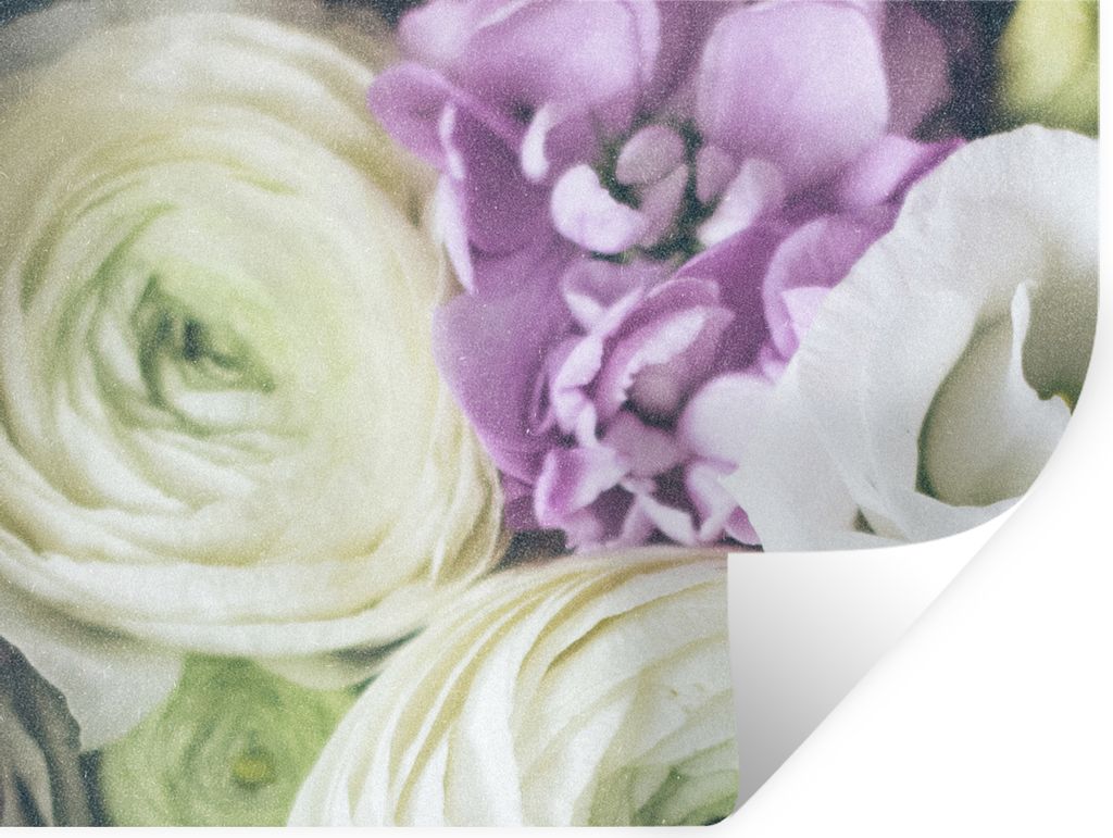 MuchoWow Wandtattoo Wandsticker Wandaufkleber Blumen - Rosen - Natur 120x90 cm Selbstklebend und Repositionierbar - Aufkleber