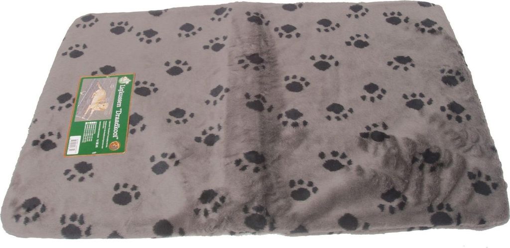 Kissen für Drahtkäfig grau/pfote 120x75 cm rutschfest Sleeping Fun