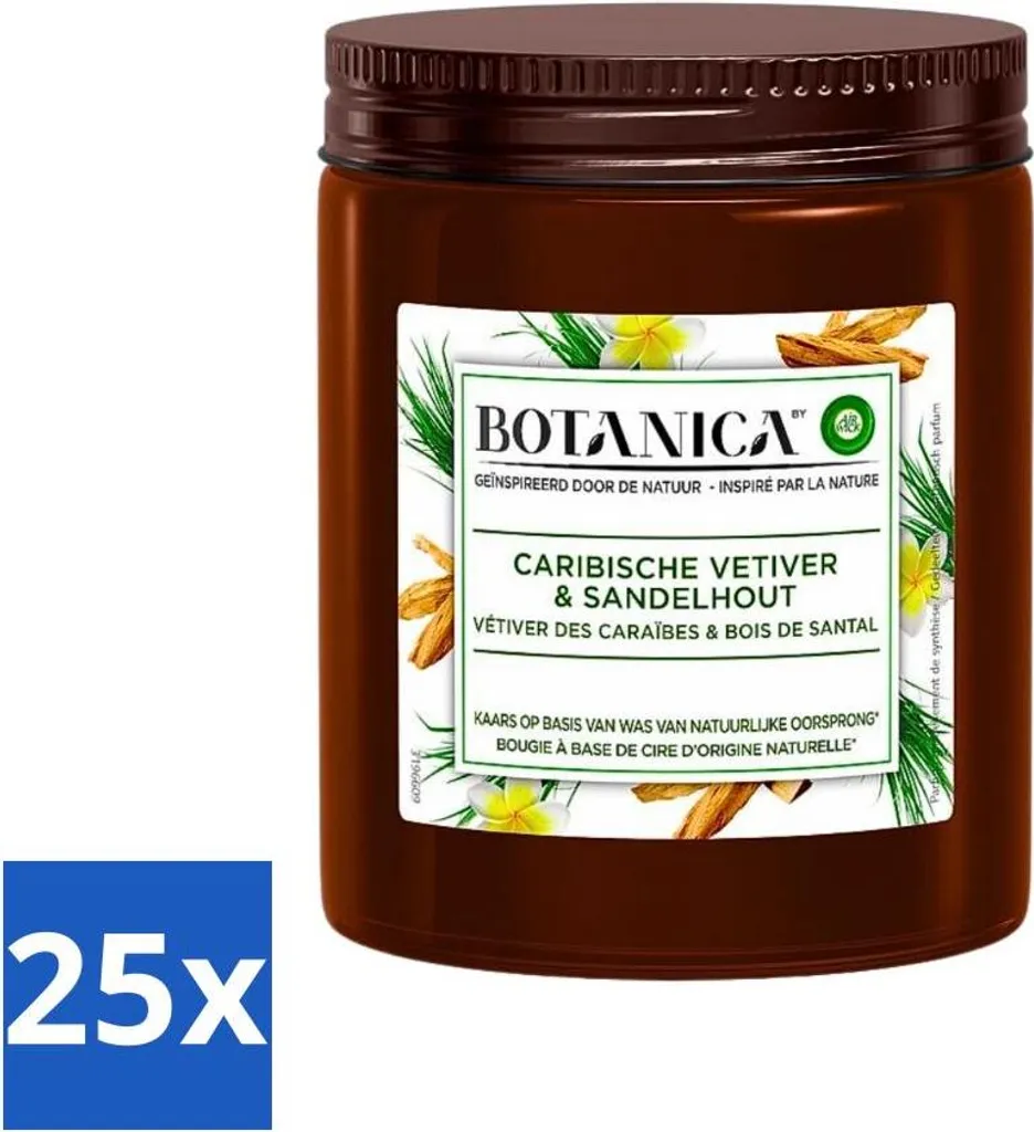 Bougie Parfumée Botanica Air Wick pour Salon - Vétiver et Santal