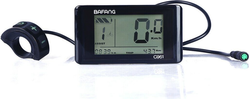 windmeile | Display C961, kompatibel zu Bafang BBS01 BBS02 BBSHD und Controller, 4Zoll LCD, E-Bike, Elektrisches Fahrrad, Pedelec, HMI APT TGT