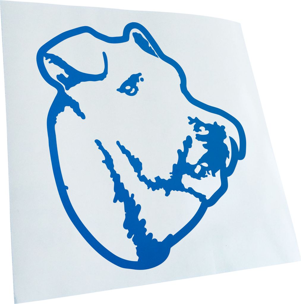 Kiwistar - Autoaufkleber - Welsh Terrier Hund - Blau - 50x42cm - Aufkleber für Auto, Laptop, Fahrrad, LKW, Motorrad Mehrfarbig JDM Decal Racing