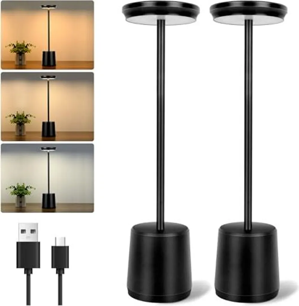 Lampada da Tavolo Senza Fili | Atmosfera LED Metallo Ricaricabile