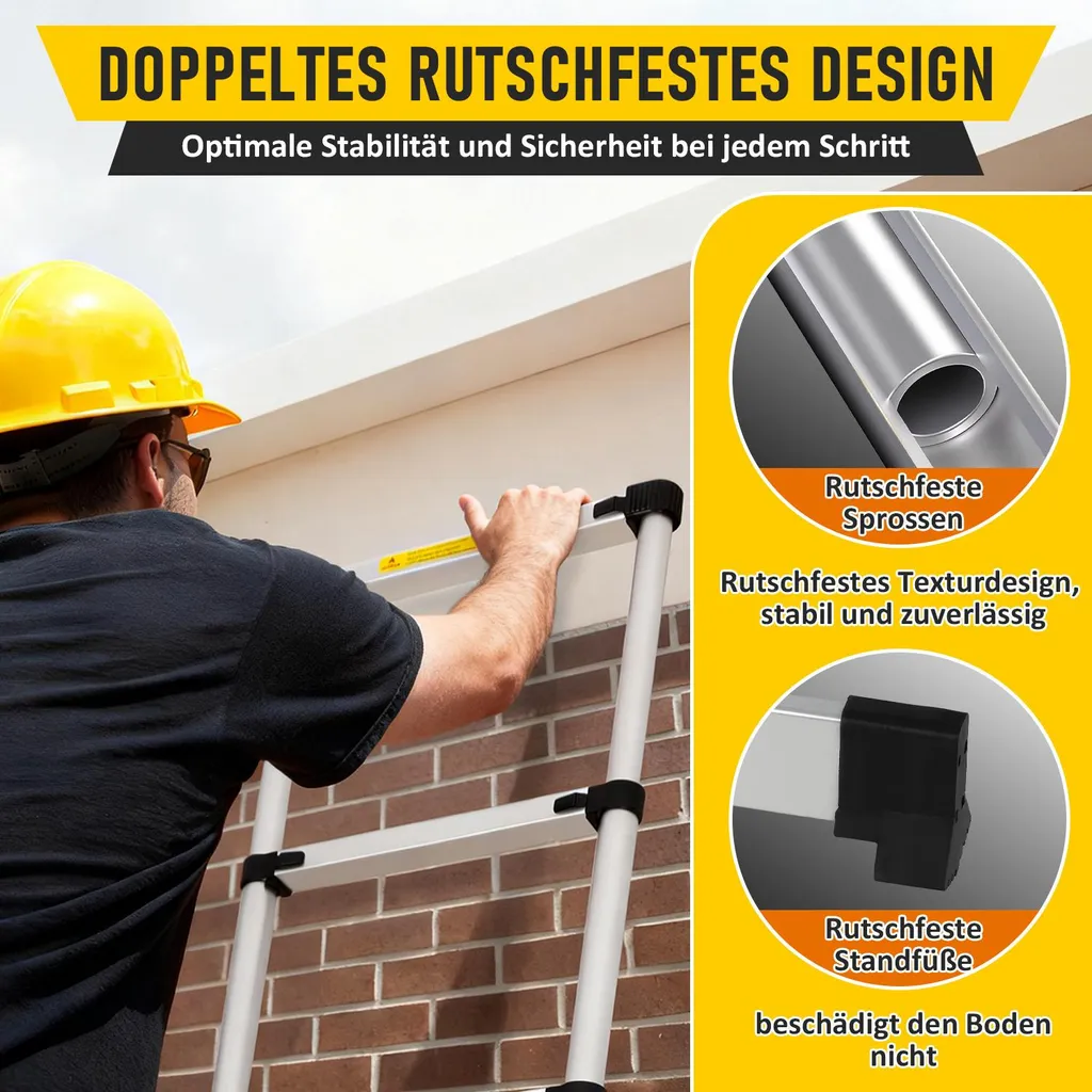 Échelle Extensible 2,6M Multi-usages Pliante pour Maison et Chantier - 5