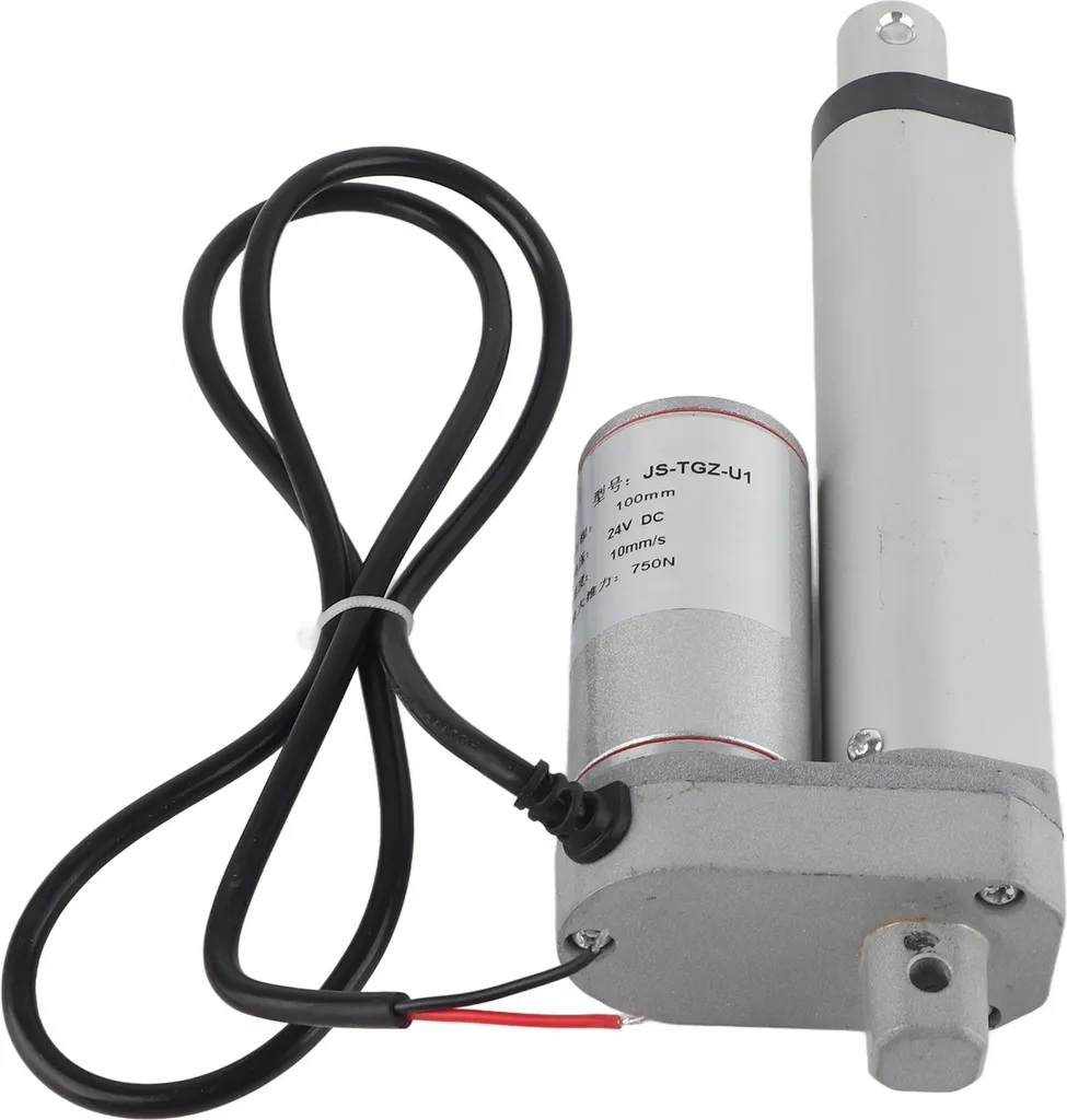 Vérin électrique 24V 100mm charge 750N pour équipement industriel complet
