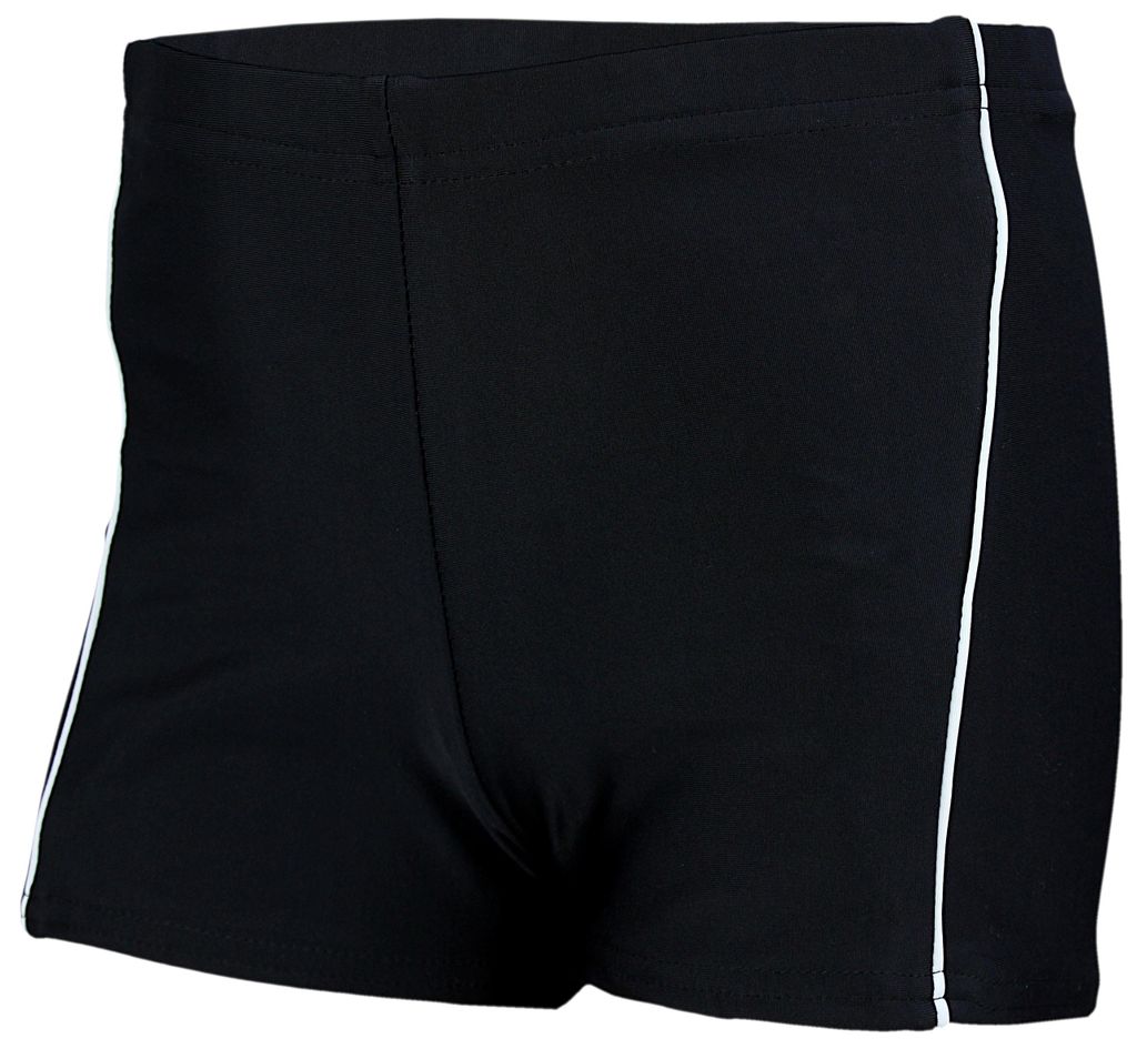 Aquarti Jungen Badehose Gestreift mit Motiven, Farbe: 022 Schwarz/Weiß, Größe: 140