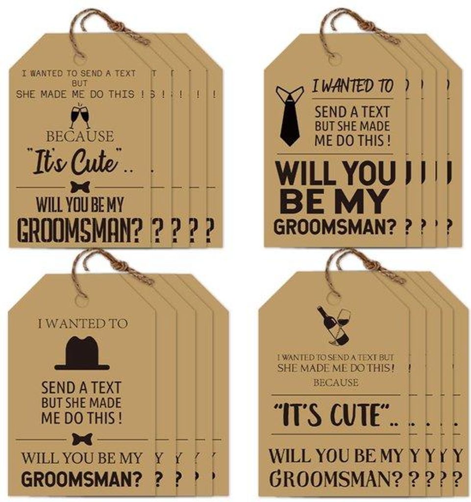 Gästekarten DIY-Set - 80 leere Etiketten mit Schnur - 5x7cm für Hochzeit