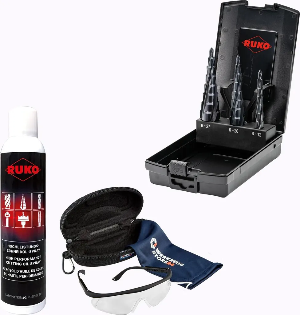 Coffret de forets étagés multifonctions HSS RUnaTEC RUKO 3 pièces