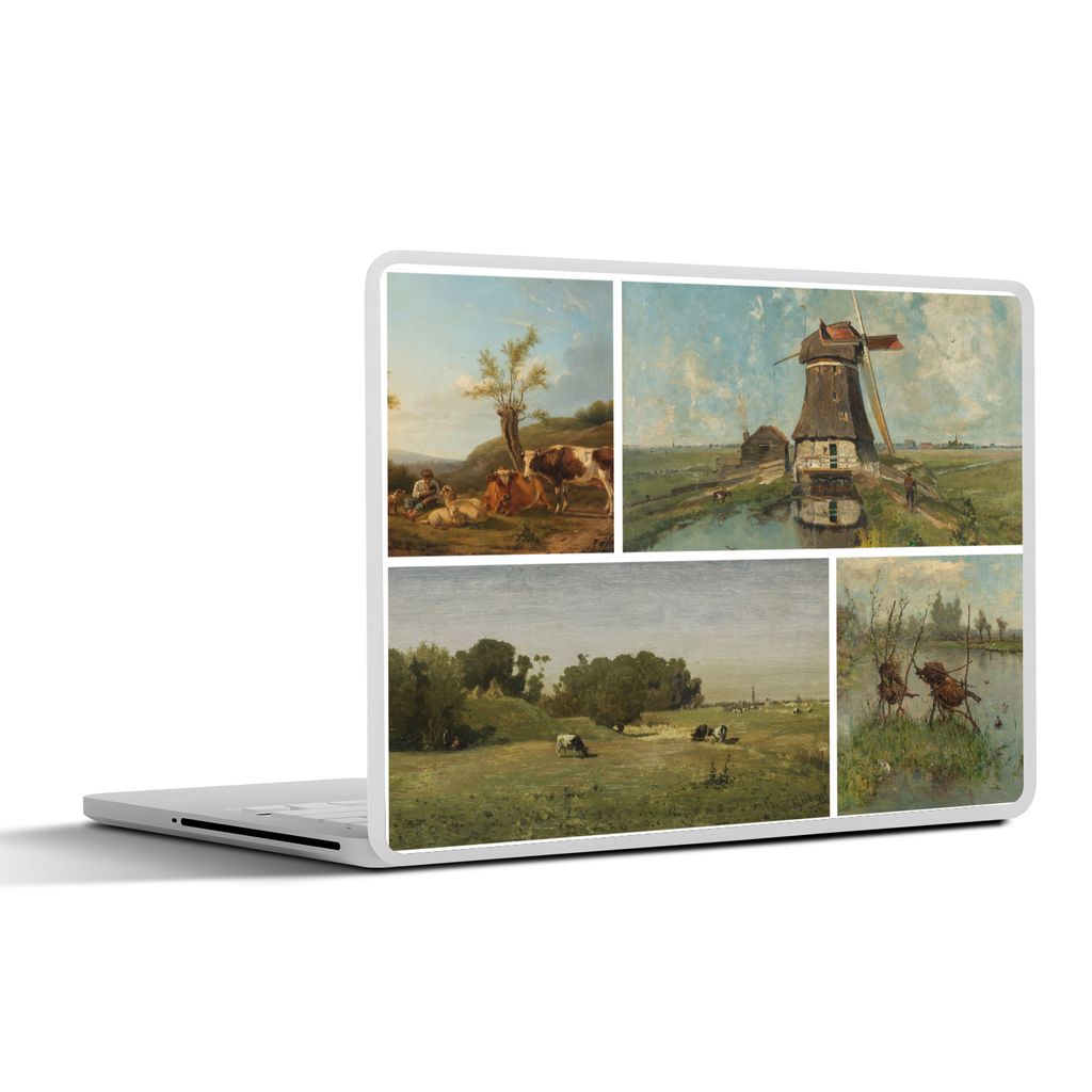MuchoWow Laptop Aufkleber Sticker Cover Collage - Niederlande - Kunst 30x21 cm - Sticker für Laptop - Selbstklebend