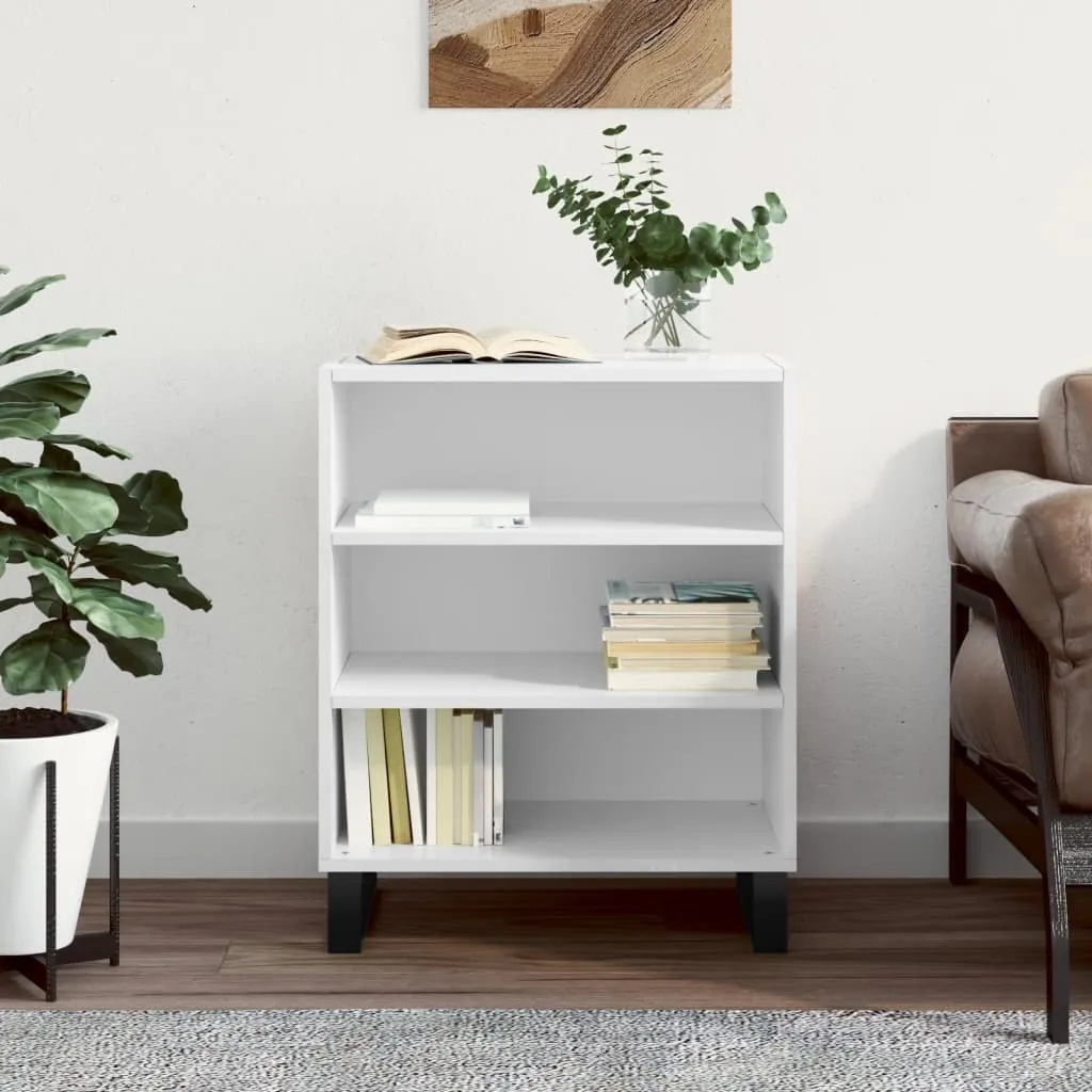 vidaXL Credenza bianca lucida 57x35x70 cm materiale a base di legno