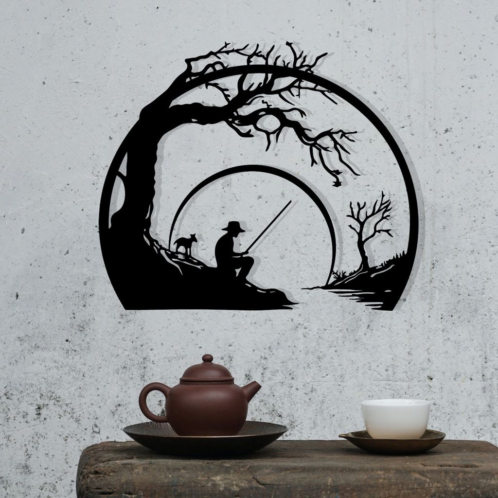 Wallity, Dekoratives Wandaccessoire aus Metall, Bienvenidos, Schwarz, 100 % METALL, 54 x 45,5 cm