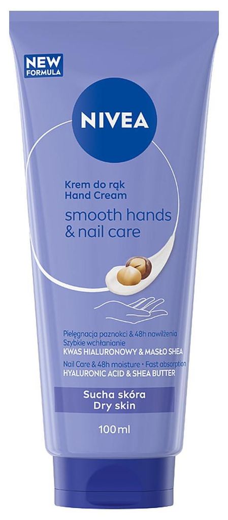 NIVEA Smooth Hands Pflegende und Feuchtigkeitsspendende Creme für Hände und Nägel 100 ml