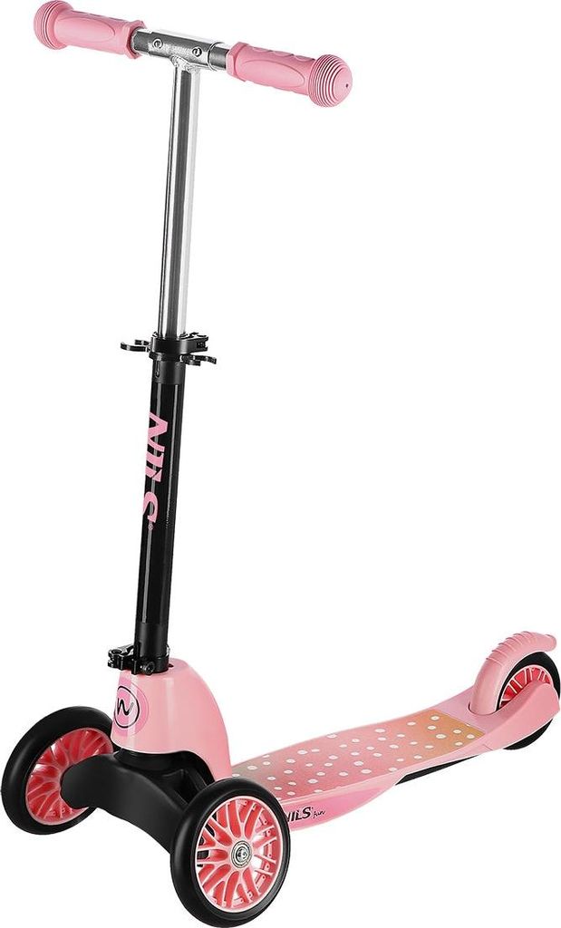 2-in-1 Kinderroller Rosa, Aluminium, ABEC 9 Kugellager, bis 50 kg, 74 cm hoch