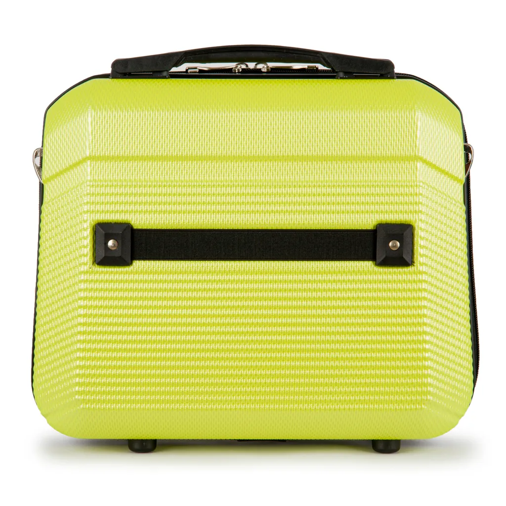 Vanity Case Rigide Solier STL945 Jaune - Petit Bagage à Main ABS Durable - 5