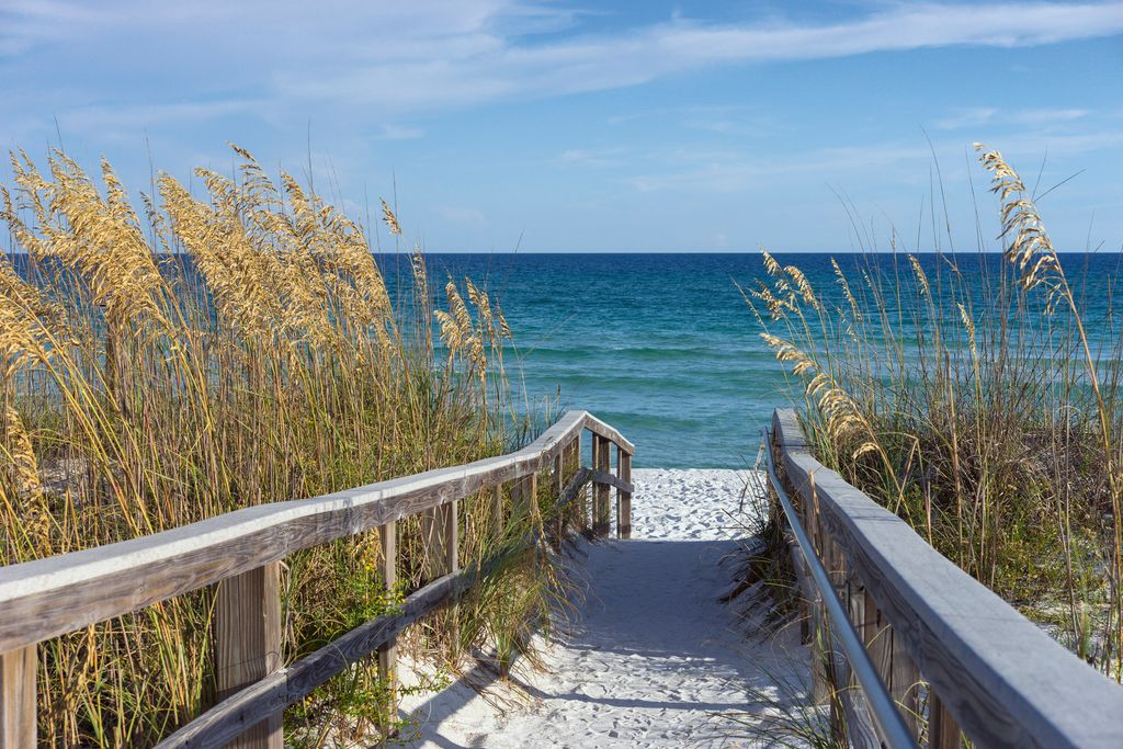 Fototapete - Sandy Boardwalk 375x250cm - Vliestapete