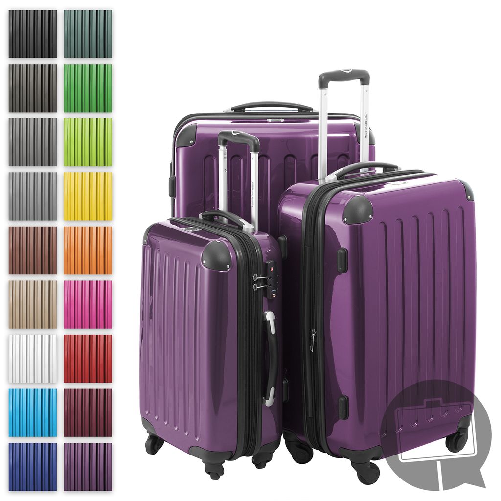 HAUPTSTADTKOFFER - Alex - Kofferset 3 Größen Hartschalenkoffer Trolleys erweiterbar, 4 Rollen, Hartschale glänzend Reisekoffer Set, expandable t...