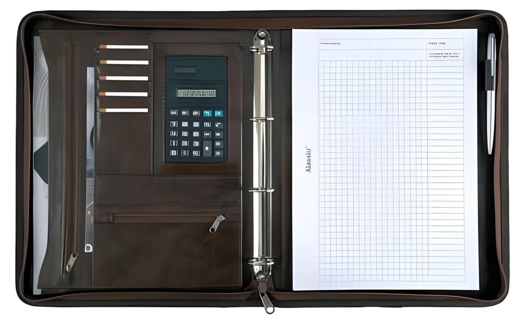 Alassio Ringbuchmappe MASSA - A4, Kunstleder, braun Produktbild 