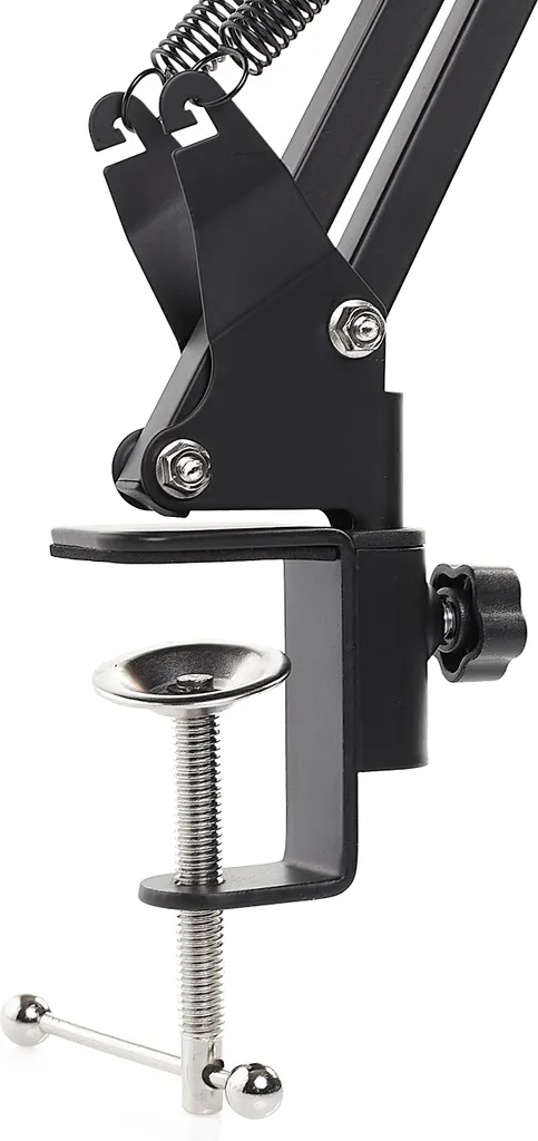 Bras de Microscope 50mm Fixation Bureau - Métal Noir Économique