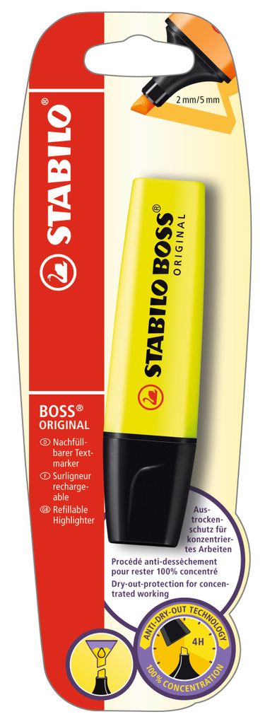 Textmarker - STABILO BOSS ORIGINAL - Einzelstift - gelb